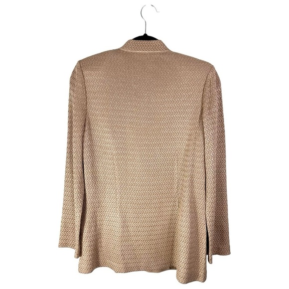 Misook Textured Gold Button Jacket in Sand Size Small - Picture 4 of 7